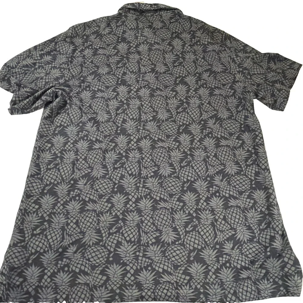 Travis‎ Mathew Polo Shirt Mens 2XL Pineapple AOP Golf Pima Off The Cape Preppy